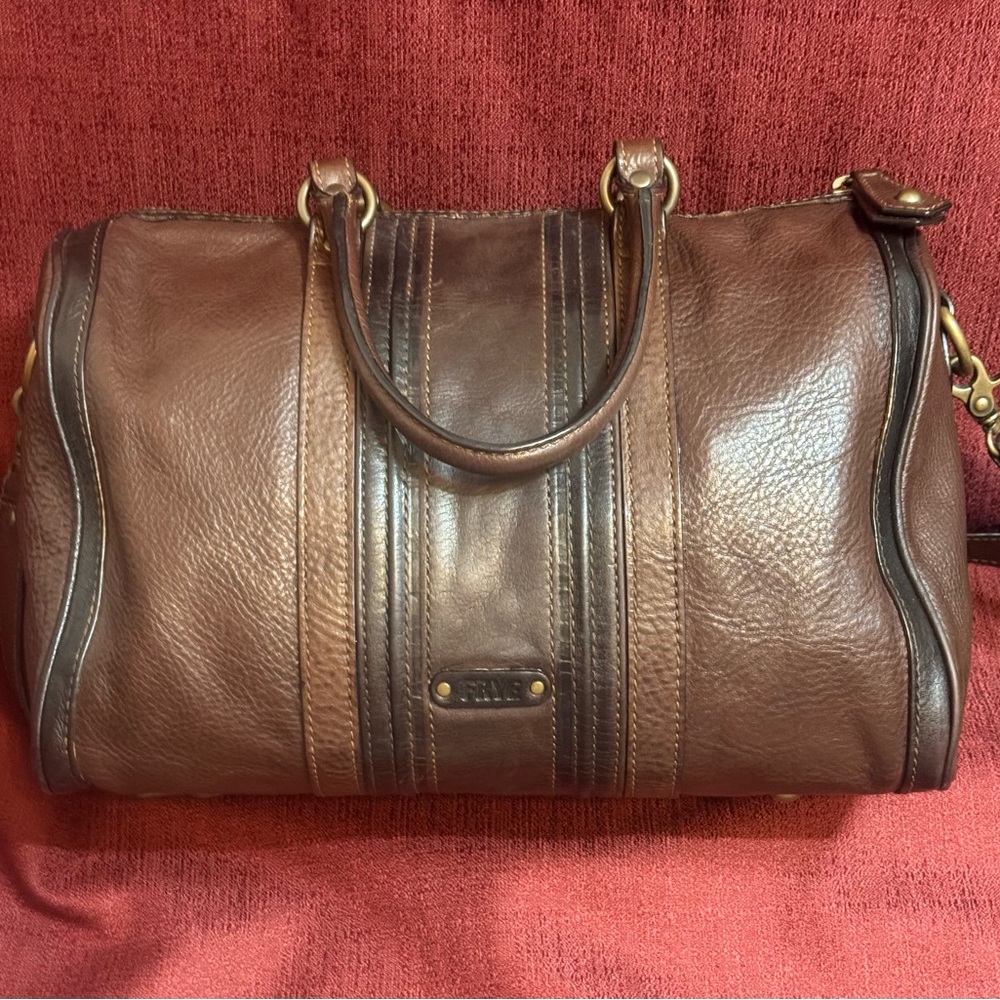 Frye Brown Leather Satchel Vintage